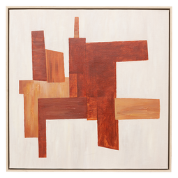 Wall decor Vedra Brown / Canvas / solid wood