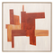 Wall decor Vedra Brown / Canvas / solid wood