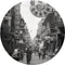 WallArt Behangcirkel - Hong Kong the Old Days - Ø 190 cm - Cirkel Behang - Rond Behang