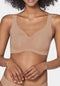 sloggi Zero Feel - Dames Bralette - Gewelfde V-hals - Cognac - Maat L