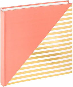 Walther FA-237-R fotoalbum UNITE zalmroze - 26x25 cm - witte bladzijden - gebonden fotoboek voor het inplakken van foto's