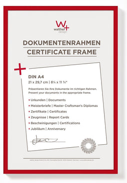Walther New Lifestyle - Fotolijst - Fotoformaat 21x29,7 cm (A4) - Rood
