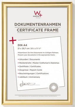 Walther Trendstyle Kunststof Fotolijst - 21x29,7 cm - A4 - Goud