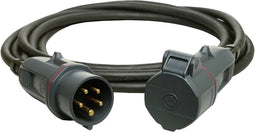 Walther Werke 39100502100100 Stroom Verlengkabel 16 A Zwart 10.00 m