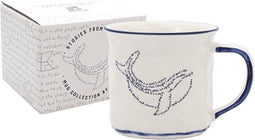 WALVIS IN LETTERS GEDEUKTE BEKER AARDEWERK - BATELA