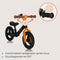 Lionelo Toni - Loopfiets - Voor kinderen vanaf 18 mnd - Verstelbaar zadel en stuur - Lichtgewicht 2,3 kg - Kleur zwart/oranje