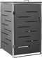 vidaXL - Containerberging - dubbel - 138x77,5x112,5 - cm - roestvrij - staal