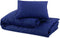 vidaXL - Dekbedovertrekset - 140x200 - cm - katoen - marineblauw