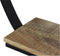 Wand decoratierek rond - 80x16x80 - Naturel/zwart - Mangohout/ijzer