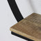 Wand decoratierek rond - 80x16x80 - Naturel/zwart - Mangohout/ijzer