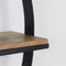 Wand decoratierek rond - 80x16x80 - Naturel/zwart - Mangohout/ijzer