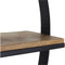 Wand decoratierek rond - 80x16x80 - Naturel/zwart - Mangohout/ijzer