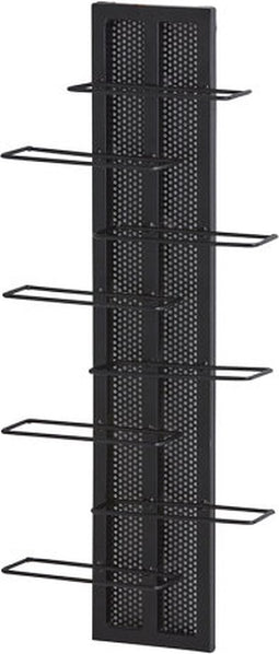 Wand Wijnrek Leonoor metaal - Zwart