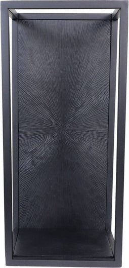 Wandbox Fletcher - 25x18x55 - Zwart - Ijzer/Aluminium/Mangohout