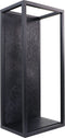 Wandbox Fletcher - 25x18x55 - Zwart - Ijzer/Aluminium/Mangohout