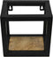 Wandbox Levels - 20x20 cm - Naturel/zwart - Mangohout/ijzer