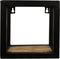 Wandbox Levels - 20x20 cm - Naturel/zwart - Mangohout/ijzer