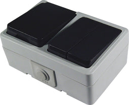 Wandcontactdoos spatwaterdicht met schakelaar