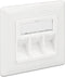 Wandcontactdoos voor 3 Keystone modules / wit (RAL9010)