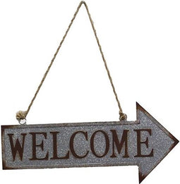 Wanddeco Bordje Welcome 64x66 cm