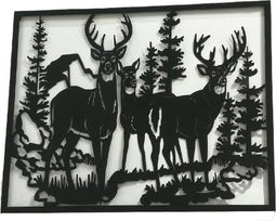 Wanddeco Herten in bos