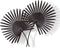 Wanddeco IJzer Palmblad 2x
