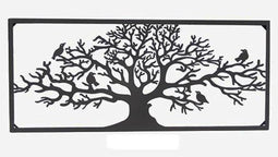 Wanddeco ijzer rechthoek boom