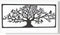 Wanddeco ijzer rechthoek boom