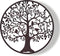 Wanddeco IJzer Rond Boom Met Vogels