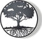 Wanddeco IJzer Rond Boom Met Wortels