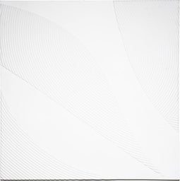 Wanddeco Tazi groot vierkant wit - 90 x 90 x 3 cm