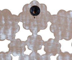 Wanddecoratie 40 x 1,5 x 40 cm Wit Hout MDF