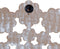 Wanddecoratie 40 x 1,5 x 40 cm Wit Hout MDF