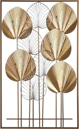 Wanddecoratie 54 x 5 x 91,5 cm Gouden Metaal