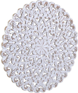 Wanddecoratie 60,96 x 60,96 x 2,5 cm Wit Hout MDF