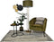 Wanddecoratie - 61x47x2 - Zwart/goud - Ijzer