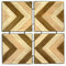 Wanddecoratie Bafana Bruin Beige 3 x 82,5 x 82,5 cm (2 Stuks)