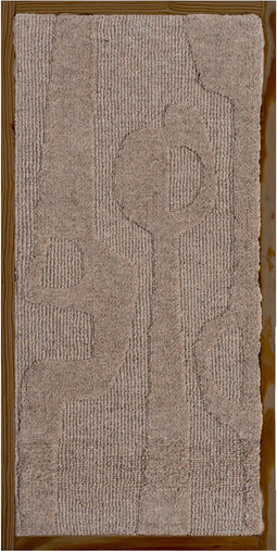 Wanddecoratie Devin Beige - Wool Hanging 40 x 80 cm