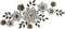 Wanddecoratie DKD Home Decor 106,7 x 5 x 46,4 cm Grijs Gouden Wit Blommor Shabby Chic