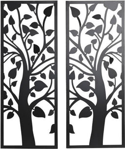 Wanddecoratie DKD Home Decor (2 Onderdelen) Boomstructuur Metaal Shabby Chic (35 x 1,3 x 91 cm)