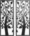 Wanddecoratie DKD Home Decor (2 Onderdelen) Boomstructuur Metaal Shabby Chic (35 x 1,3 x 91 cm)
