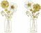 Wanddecoratie DKD Home Decor 41,3 x 5 x 77 cm Vaas Gouden Modern (2 Stuks)