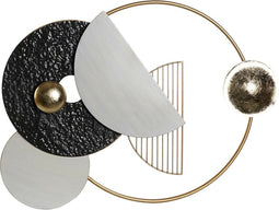 Wanddecoratie DKD Home Decor 70,5 x 6 x 59 cm Abstract Gouden Wit Donker grijs Modern
