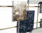 Wanddecoratie DKD Home Decor Blauw Gouden Metaal Wit Modern (110 x 6,4 x 68 cm)