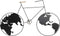 Wanddecoratie DKD Home Decor Fiets Metaal (74 x 10 x 43.5 cm) (74 x 10 x 43,5 cm)