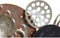 Wanddecoratie DKD Home Decor Gouden Metaal Terra cotta Cirkels (119,4 x 6,4 x 59 cm)
