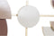 Wanddecoratie DKD Home Decor Gouden Metaal Wit Licht Roze Modern (110 x 6,4 x 49 cm)
