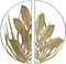 Wanddecoratie DKD Home Decor Gouden Tropisch Blad van een plant 80 x 2 x 80 cm