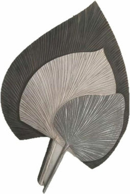 Wanddecoratie DKD Home Decor Grijs Hout MDF Blad van een plant (59 x 2 x 91 cm)