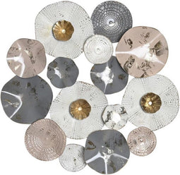 Wanddecoratie DKD Home Decor Grijs Metaal Wit (80 x 7 x 80 cm)